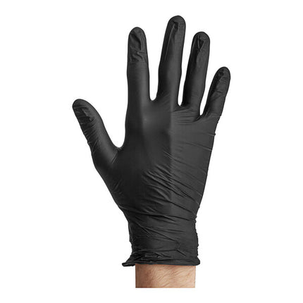 Large Nitrile HW Gloves Black - Sritrang (1000/case)