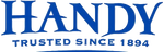 Handy logo with blue text 'TRUSTED SINCE 1894' on a white background
