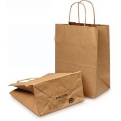 Dubl Life Regal Bag Kraft – measures 12" L x 9" W x 15.75" H. Duro (250/case)
