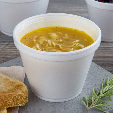 12 oz White Foam Soup Cup - Dart (1000/case)