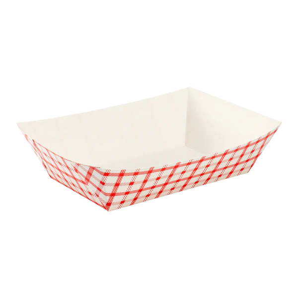Karat  5 lb Food Tray Checkered Red image 1