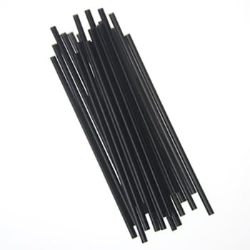 7.75" Jumbo Straw - Black - Unwrapped - Empress (5000/case)
