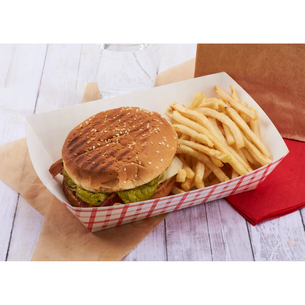 Karat  5 lb Food Tray Checkered Red image 0