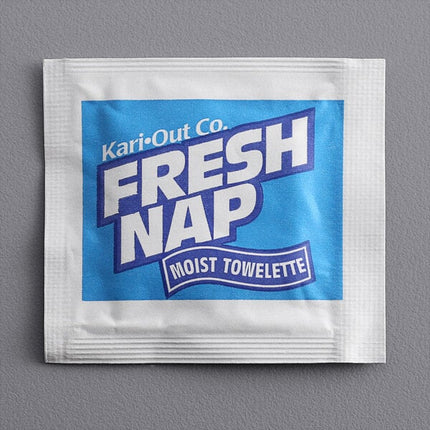 4" x 6" Lemon Scented Moist Towelette / Wet Nap