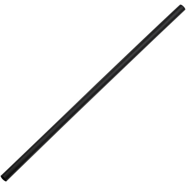 7.75" Jumbo Straw - Black - Unwrapped - Empress (5000/case)