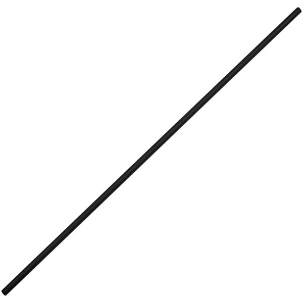7.75" Black Stirrer Straw - Unwrapped - Empress (10000/case)
