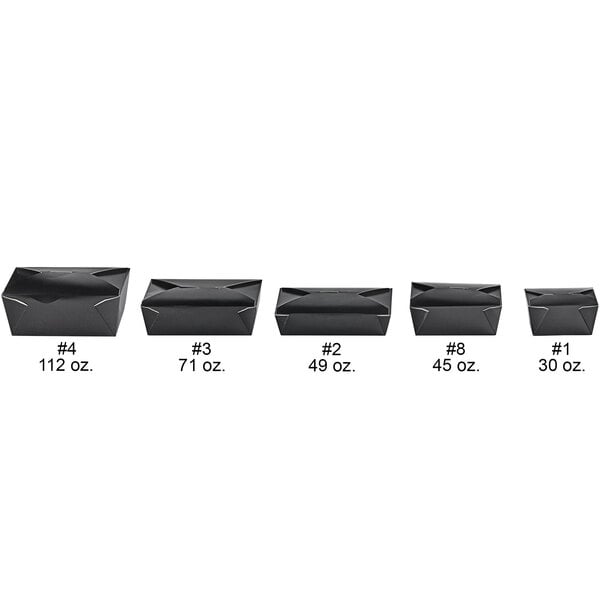 #1 Black Fold Takeout Box - Empress (450/case)