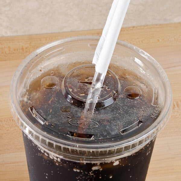 32 oz Clear Straw Slotted Lid - Dart (500/case)