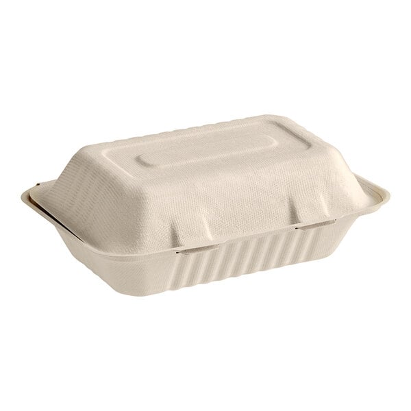 9x6 Bagasse Container Ivory - Zume (250/case)