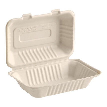 9x6 Bagasse Container Ivory - Zume (250/case)