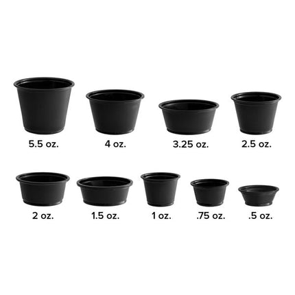 3.25 oz Souffle Cup Blk - Karat (2500/case)
