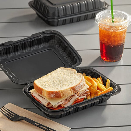 9x6 Hinged Cont Blk Clear Lid - Anchor (120/case)