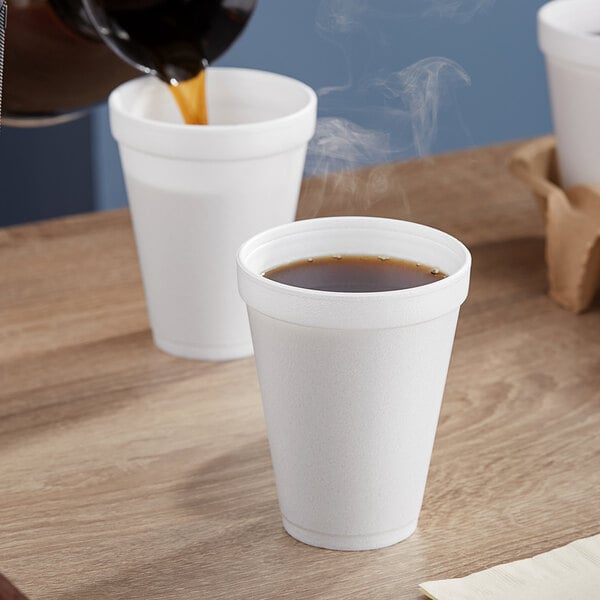 12 oz White Foam Cup - Dart (1000/case)