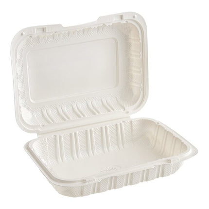 9x6x3 Hinged 1 Compartment Container - Ecopax (200/case)