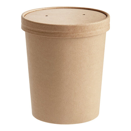 32 oz Kraft Paper Soup Cup & Lid – Kari-Out