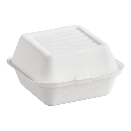 6x6 Bagasse Container Ivory - Zume (300/case)