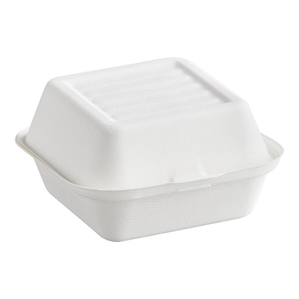 6x6 Bagasse Container Ivory - Zume (300/case)