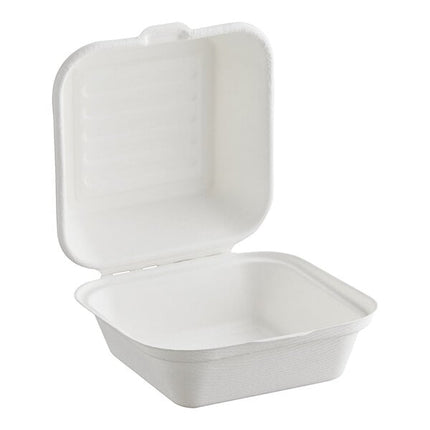 6x6 Bagasse Container Ivory - Zume (300/case)
