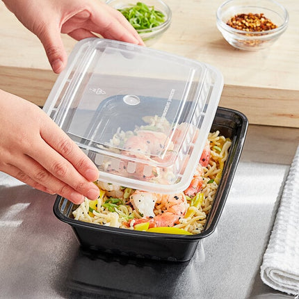 28 oz Rectangular Black Bottom Clear – Empress (500/case)