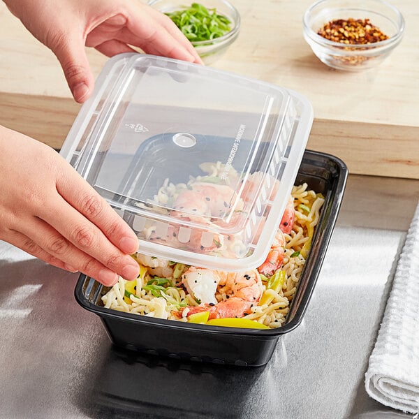 28 oz Rectangular Black Bottom Clear – Empress (500/case)