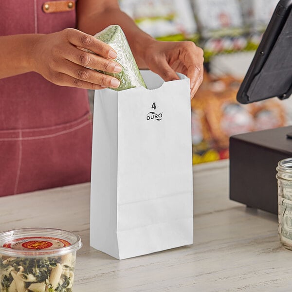 4 lb White Bag - Duro