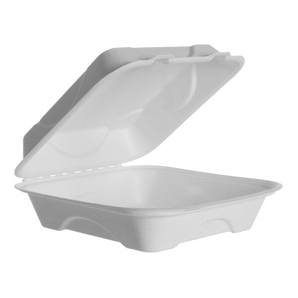 9" x 9" x 3" White Foam Container - 3 Compartment - Dart (100/case)