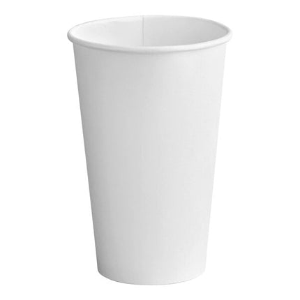 16 oz White Paper Hot Cup - Karat (1000/case)