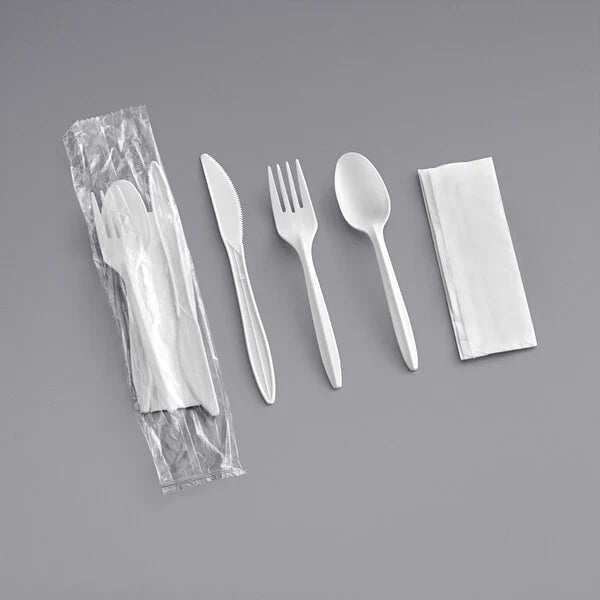 Empress  4 pc Med Weight Cutlery White image 1