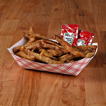 1lb Red Plaid Food Tray PFAS Free 4 / 250 cs