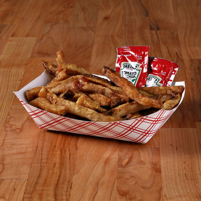 1lb Red Plaid Food Tray PFAS Free 4 / 250 cs