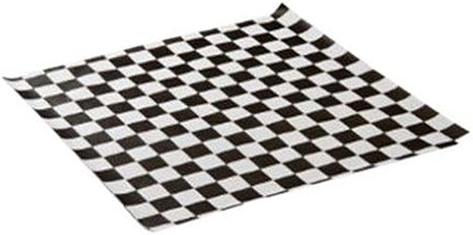 12" x 12" Black Checkered Deli Paper - Handy Wacks (5000/case)