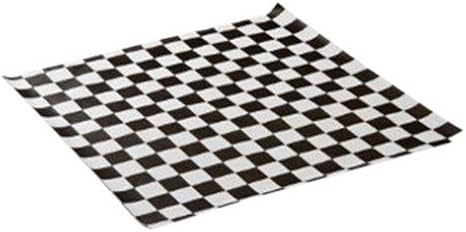 12" x 12" Black Checkered Deli Paper - Handy Wacks (5000/case)