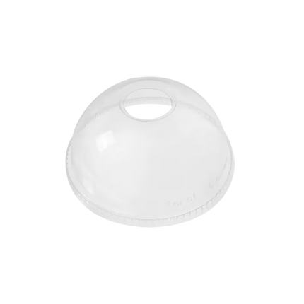 Karat 16 oz PET Dome Lid w/1" Hole image 1