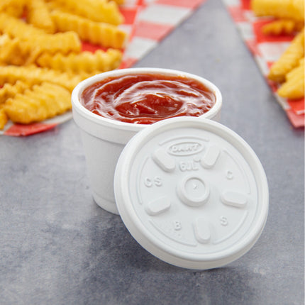 Dart  6 oz Vented Lid White image 0
