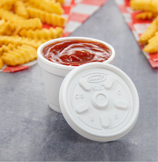 Dart  6 oz Vented Lid White image 0