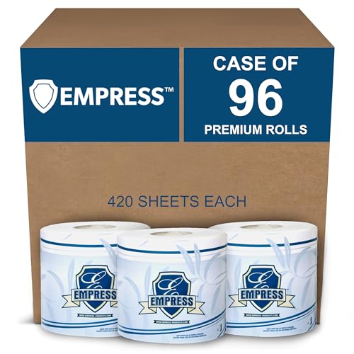 2 Ply Premium Toilet Paper Virgin Bath 2-Ply Tissue 4" X 3.25" White - Empress (96/case)