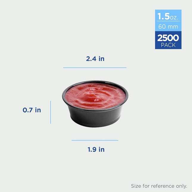 1.5 oz Soufflé Cup Trans Black – Karat (2500/case)