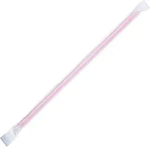9" Pink Straw Wrapped - Karat (1000/case)