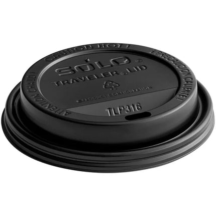 Dart Solo 24 oz Black Dome Lid for Hot Cup image 1