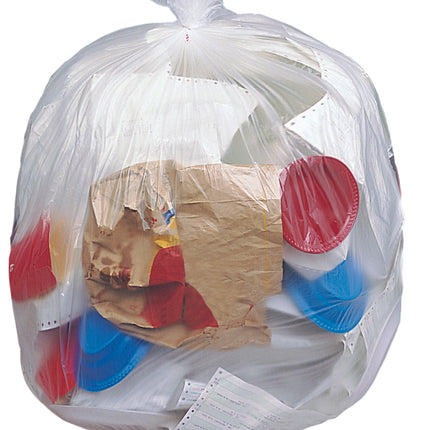 Pitt Plastics 29x44 16 mic Natural Can Liner Hi-D Coreless 23 Gallon Slim Jim 10 / 25 cs