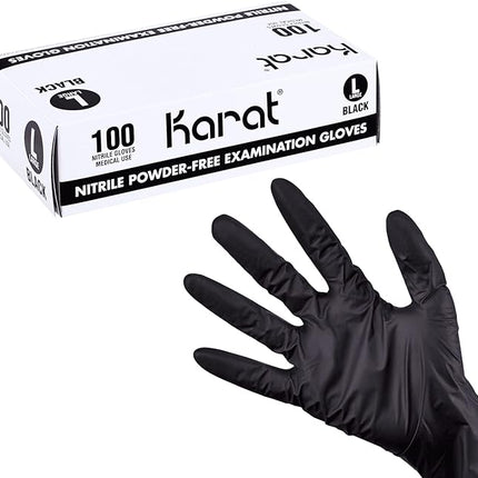 XL Nitrile Gloves Black - Karat (1000/case)