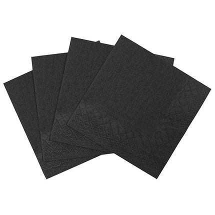 Karat Black 2 Ply Customizable Beverage / Cocktail Napkin