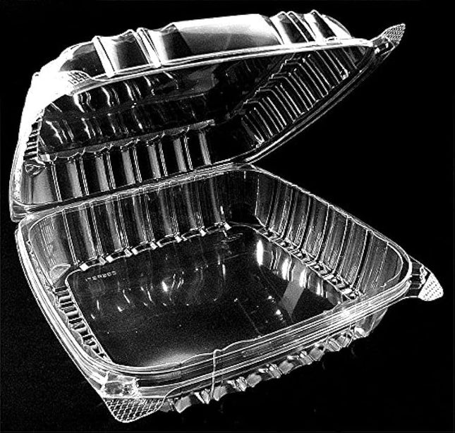 9x9x3 C95PST1 - Hinged Container Clear - Dart (250/case)