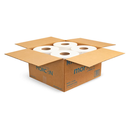 2 Ply Jumbo Toilet 12￼Rolls Bath Tissue 1000' - Morcon