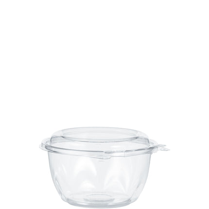 Dart SafeSeal PET Bowl w/ Dome Lid Clear 16 oz. Tamper-Resistant 4 / 60 cs