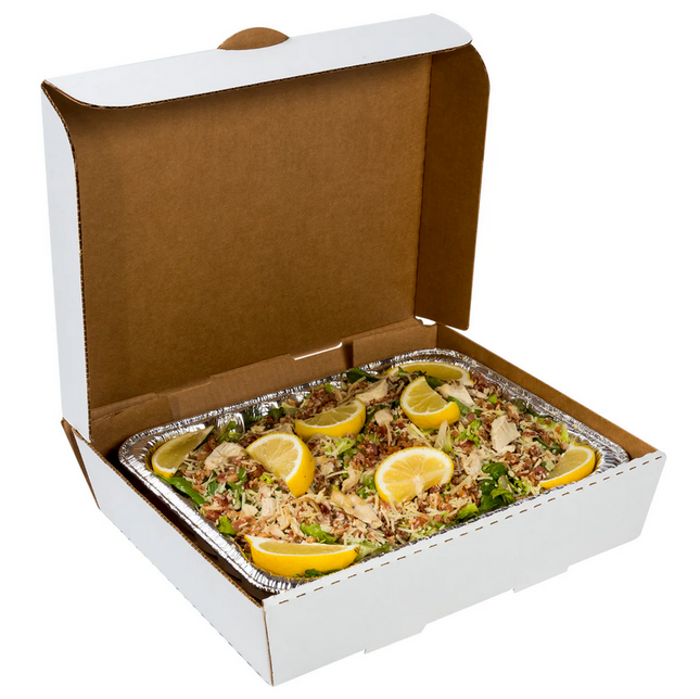 13x10.88x4 Deep Half Pan Corrugated Catering Box - Amer Care Royal (50/case)