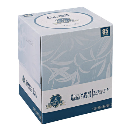 Empress Facial Tissue Cubed 7.87" x 7.48", White, 2-Ply 36 / 85 cs