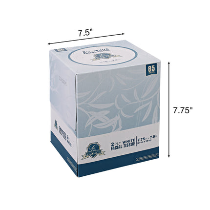 Empress Facial Tissue Cubed 7.87" x 7.48", White, 2-Ply 36 / 85 cs