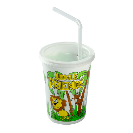 12 oz Kids Cup Jungle Theme Combo - Amer Care Royal (250/case)