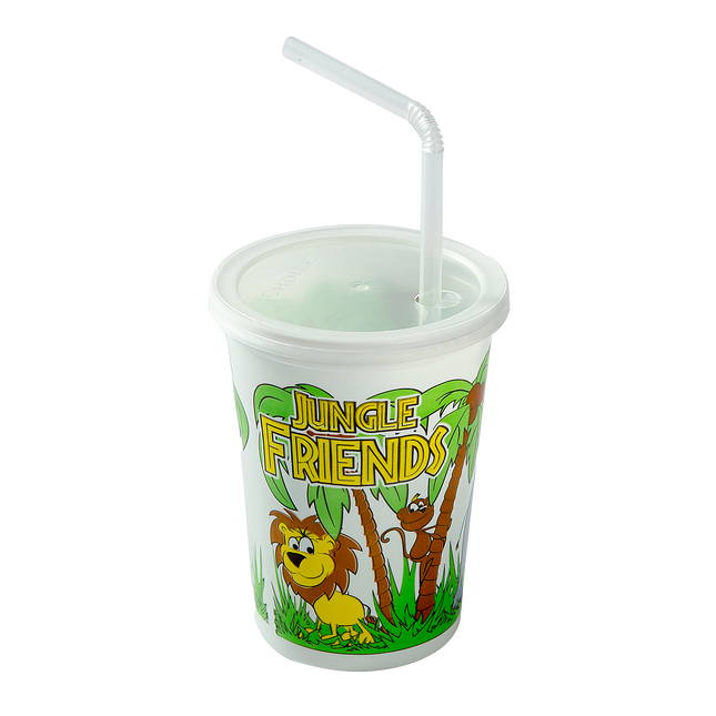 12 oz Kids Cup Jungle Theme Combo - Amer Care Royal (250/case)